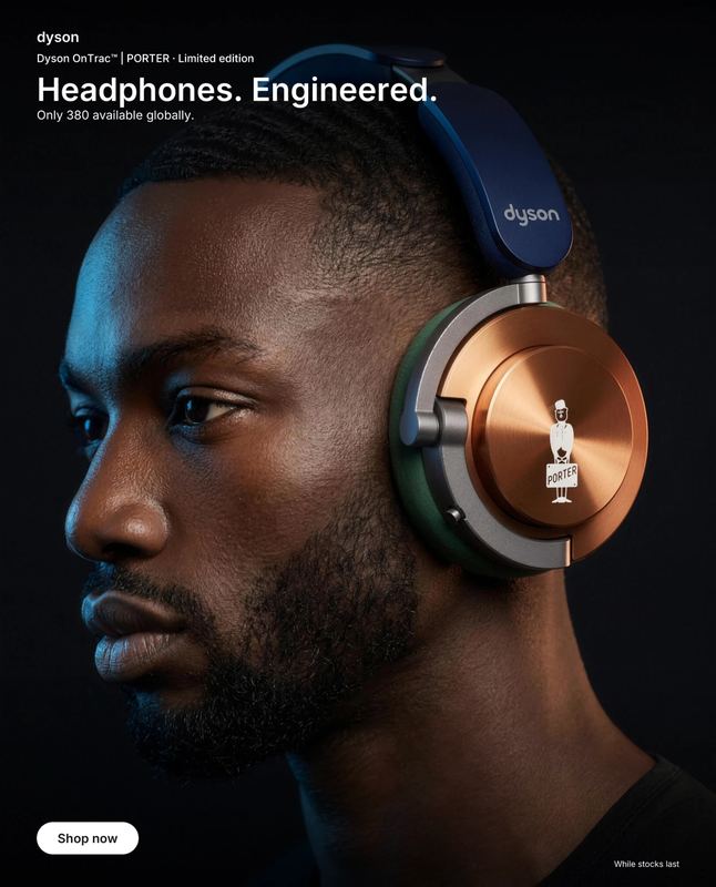 AI static ad for a headphones launch